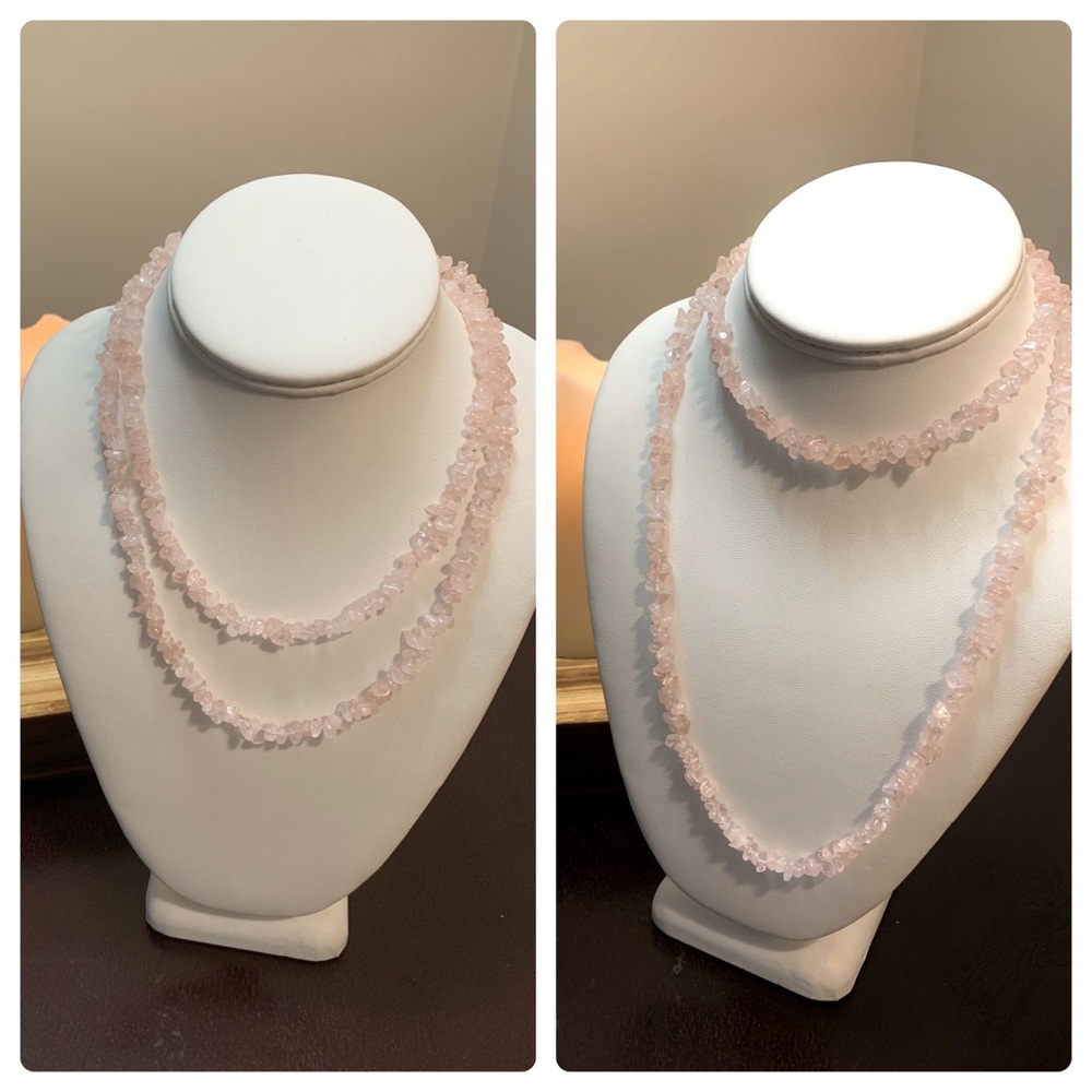 NWT GALILEA ROSE QUARTZ ETERNITY STRAND 36’ 255tcw